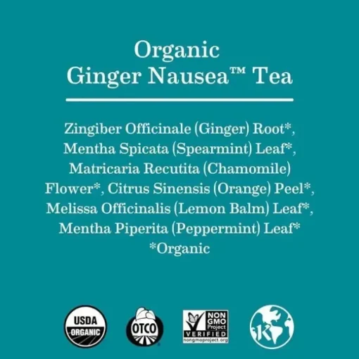Earth Mama - Chá Orgânico de Gengibre para Náusea