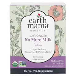 Earth Mama - Saquinhos de chá orgânico No More Milk para desmame do leite materno