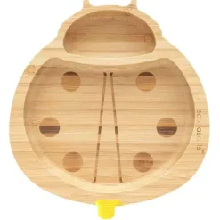 Eco Rascals - Placa de Sucção de Bambu, Joaninha, Amarela