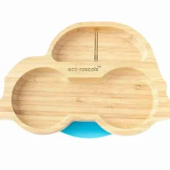 Eco Rascals - Placa de sucção de bambu, carro, azul