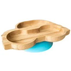 Eco Rascals - Placa de sucção de bambu, carro, azul