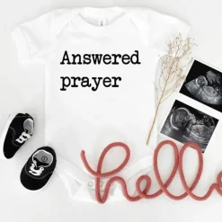 Eden &amp; Eve - Baby Unissex Oração Respondida Macacão de Bebê, Branco