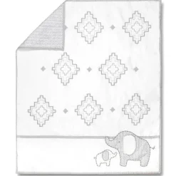 Edredão reversível Wendy Bellissimo Hudson Elephant, cinza/branco