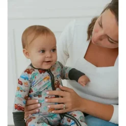 Ellie Sue - Baby Cars Bamboo Zipper Romper