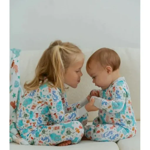Ellie Sue - Baby Monsters Bamboo Pajama Set