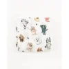 Ellie Sue - Cobertor de musselina de bambu Blue Dog &amp; Friends