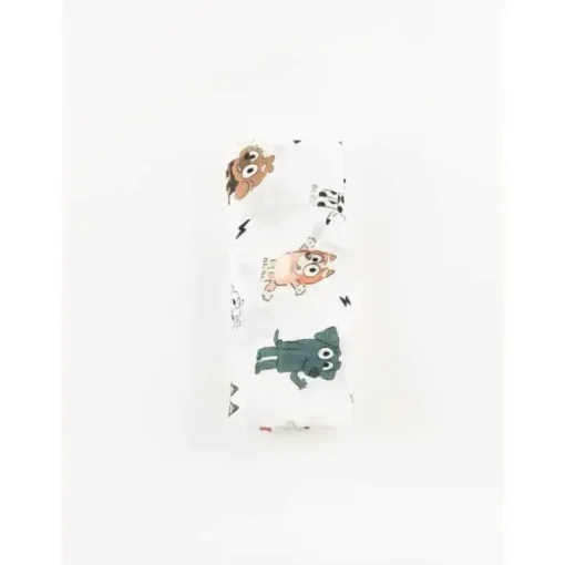 Ellie Sue - Cobertor de musselina de bambu Blue Dog &amp; Friends