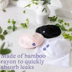 Emerson Healthcare - Almofadas de enfermagem reutilizáveis ​​Lansinoh, 8 almofadas de enfermagem absorventes, almofadas rosa e pretas