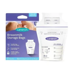 Emerson Healthcare - Sacos de armazenamento de leite materno Lansinoh, 50 contagens, 4 onças