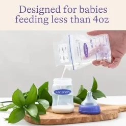 Emerson Healthcare - Sacos de armazenamento de leite materno Lansinoh, 50 contagens, 4 onças