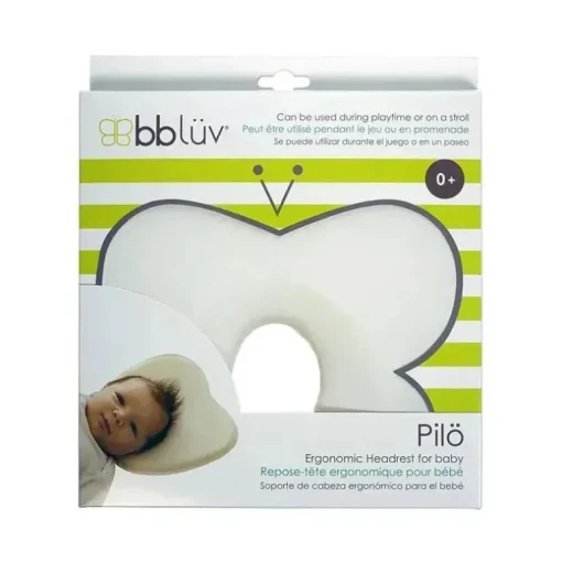 Encosto de cabeça ergonômico Bbluv Pilo para bebê, branco pérola