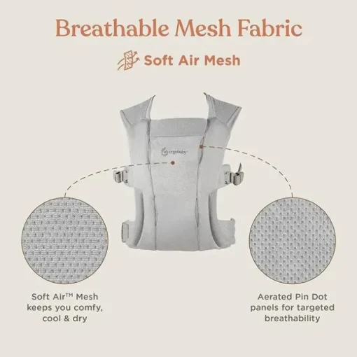 Ergobaby - Embrace Baby Carrier Soft Air Mesh, Soft Grey