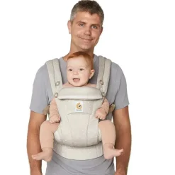 Ergobaby - Omni Dream Carry Positions All Carry Positions SoftTouch Cotton Baby Carrier, Natural Dots
