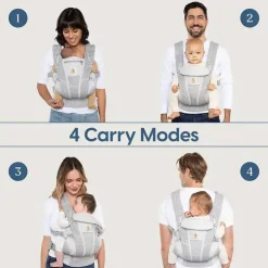 Ergobaby - Omni Dream Carry Positions All Carry Positions SoftTouch Cotton Baby Carrier, Natural Dots