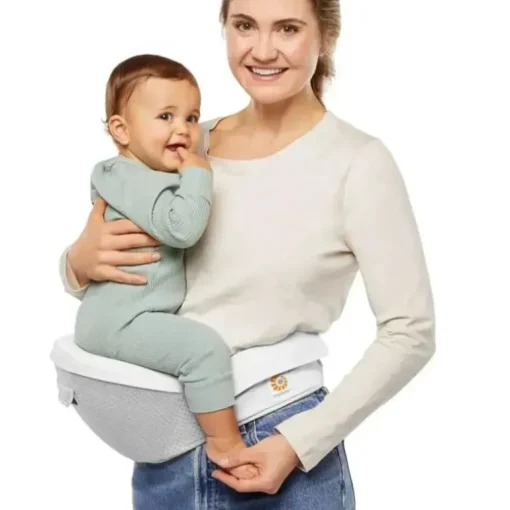 Ergobaby - Porta-bebês Alta Assento Quadril, Cinza Pérola