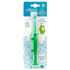 Escova de dentes infantil do Dr. Brown, crocodilo