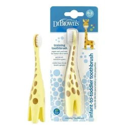 Escova de dentes infantil do Dr. Brown, girafa