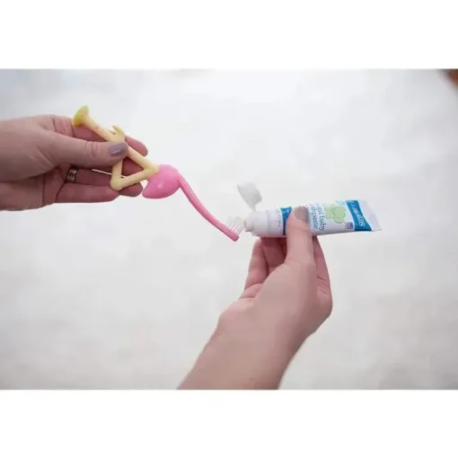 Escova de dentes infantil do Dr. Brown, Flamingo