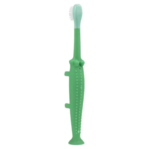 Escova de dentes infantil do Dr. Brown, crocodilo