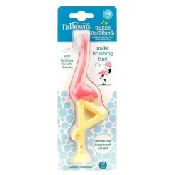 Escova de dentes infantil do Dr. Brown, Flamingo