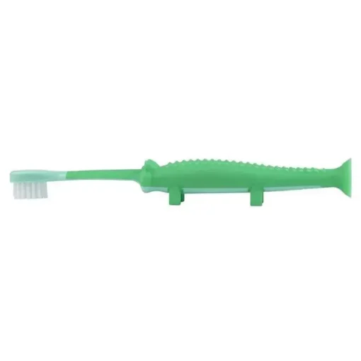 Escova de dentes infantil do Dr. Brown, crocodilo