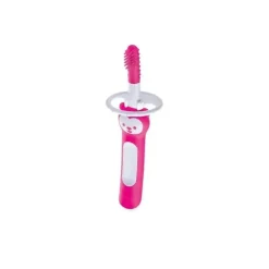 Escova de dentes massageadora MAM 3+ meses, limpador de gengiva e massageador - rosa