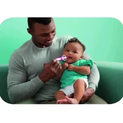 Escova de dentes massageadora MAM 3+ meses, limpador de gengiva e massageador - rosa
