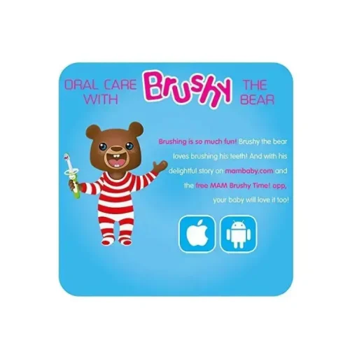 Escova de dentes massageadora MAM 3+ meses, limpador de gengiva e massageador - rosa