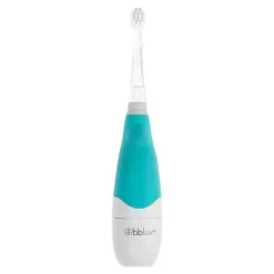Escova de dentes sônica de 2 estágios Bbluv Sonik para bebês e crianças pequenas, branca/acqua
