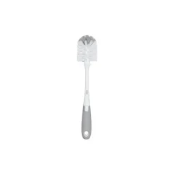 Escova de garrafa OXO Tot com limpador de cerdas e suporte - cinza
