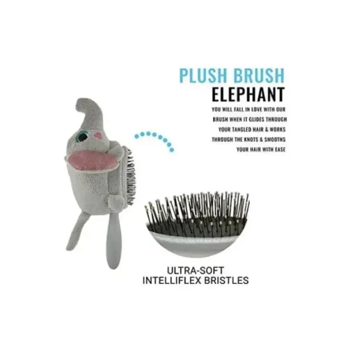 Escova de pelúcia Wet Brush - Elefante