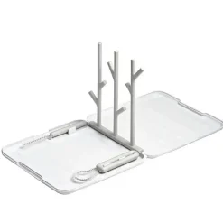 Escovas de garrafa portáteis Boon, conjunto de limpeza e secagem de bomba de mama, rack de secagem compacto tamanho Tarvel e conjunto de escovas de garrafa