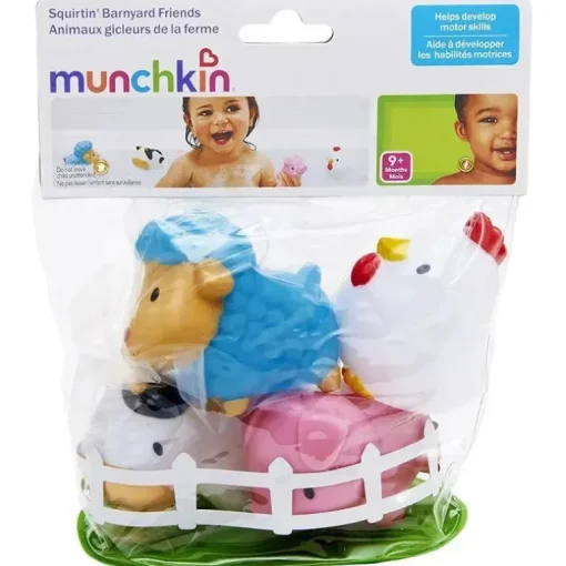 Esguichos de banho Munchkin Farm, pacote de 4