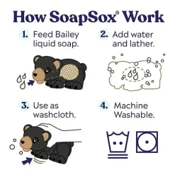 Esponja de brinquedo de banho SoapSox, Bailey O urso