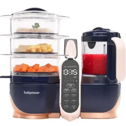 Estação de refeições Babymoov Duo XL | Processador de alimentos 6 em 1 com vapor, liquidificador multi-velocidade, aquecedor, descongelador e esterilizador