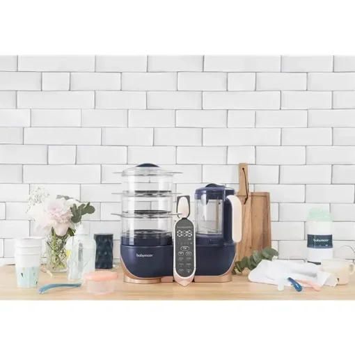 Estação de refeições Babymoov Duo XL | Processador de alimentos 6 em 1 com vapor, liquidificador multi-velocidade, aquecedor, descongelador e esterilizador
