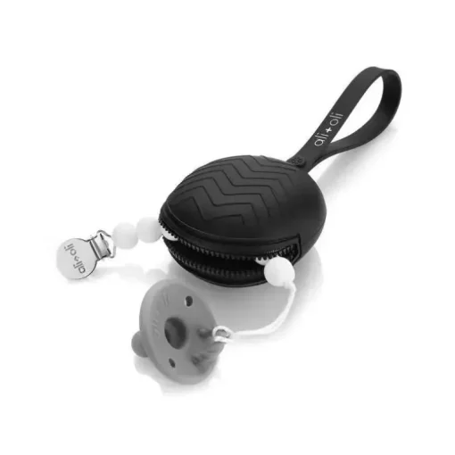 Estojo de chupeta de silicone Ali+Oli (preto)