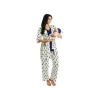 Everly Grey – Conjunto de calças PJ de maternidade e enfermagem 3Pk Analise para mamãe, azul marinho