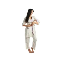 Everly Grey - Conjunto de calças PJ de maternidade e enfermagem 3Pk Analise para mamãe, Bali