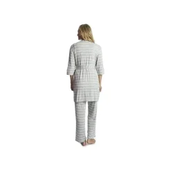Everly Grey – Conjunto de calças PJ de maternidade e enfermagem 3Pk Analise para mamãe, Heather Grey