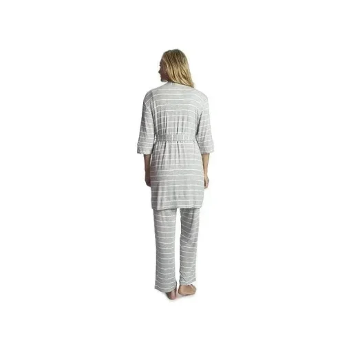 Everly Grey – Conjunto de calças PJ de maternidade e enfermagem 3Pk Analise para mamãe, Heather Grey