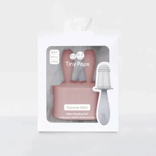 Ezpz - conjunto de moldes de picolé minúsculos com varinhas, blush rosa