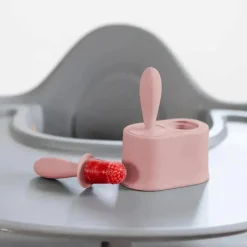 Ezpz - conjunto de moldes de picolé minúsculos com varinhas, blush rosa