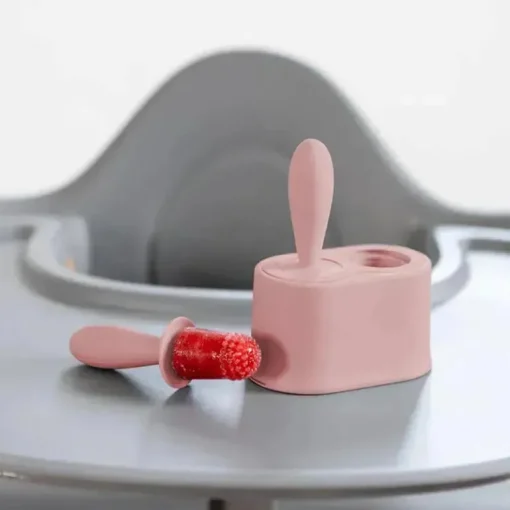 Ezpz - conjunto de moldes de picolé minúsculos com varinhas, blush rosa