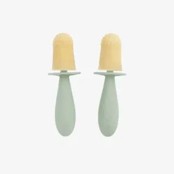Ezpz - conjunto minúsculo de molde para picolé com varinhas, verde sálvia