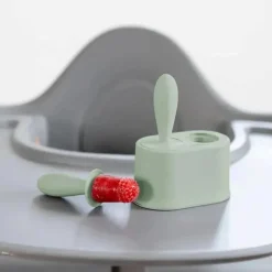 Ezpz - conjunto minúsculo de molde para picolé com varinhas, verde sálvia