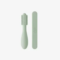 Ezpz - Escova de dentes Baby-Led™ + Depressor de língua sensorial Pacote duplo, Sage