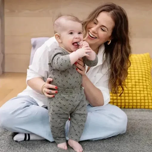 Ezpz - Escova de dentes Baby-Led™ + Depressor de língua sensorial, pacote duplo, estanho