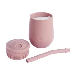 Ezpz - Mini Copo + Sistema de Treinamento de Palha, Blush
