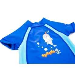 Fato de banho Speedo Kids One Piece 50+ proteção SPF, azul